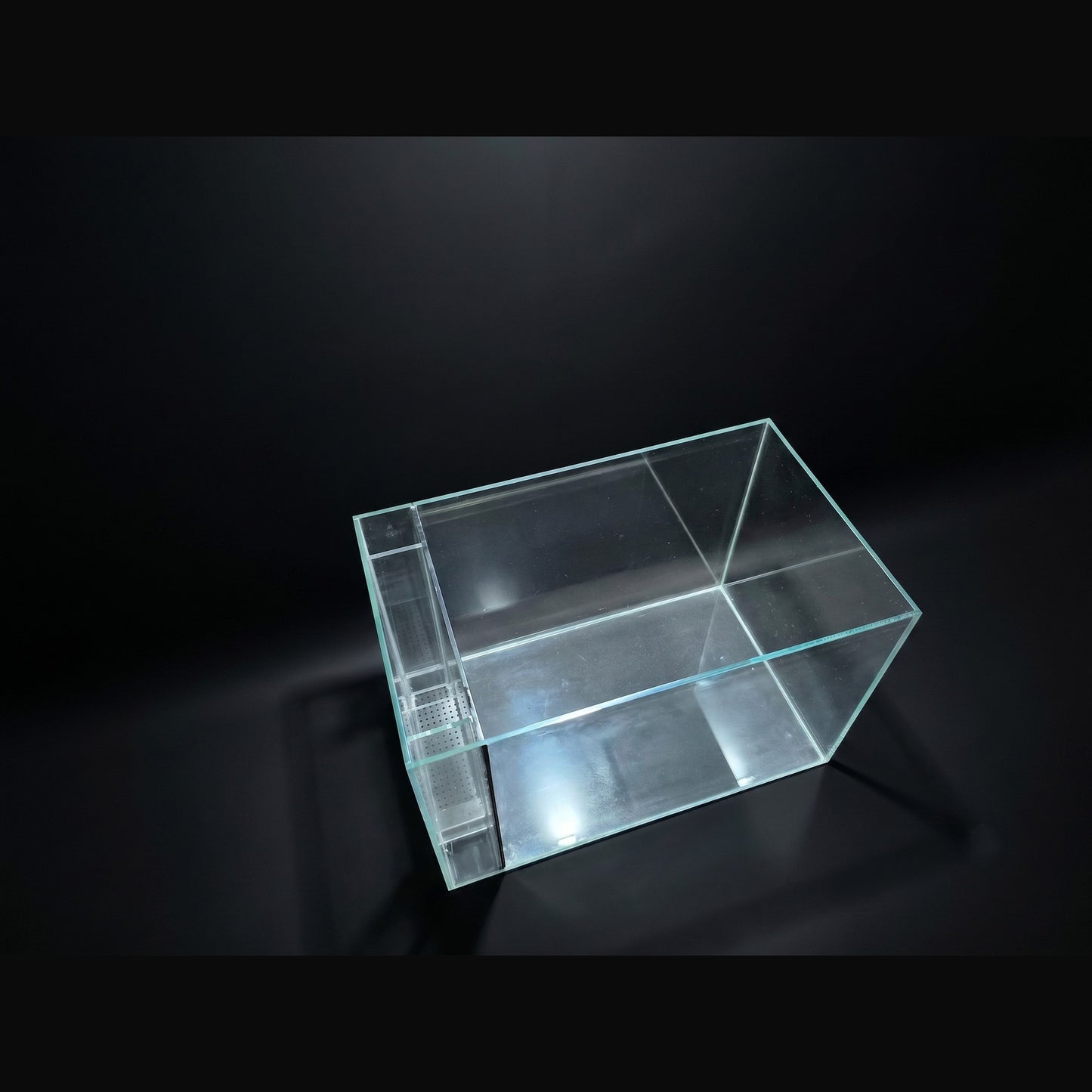 【特選中古】ガラス水槽 45×27×30cm(側面ろ過槽・ガラス蓋付き)