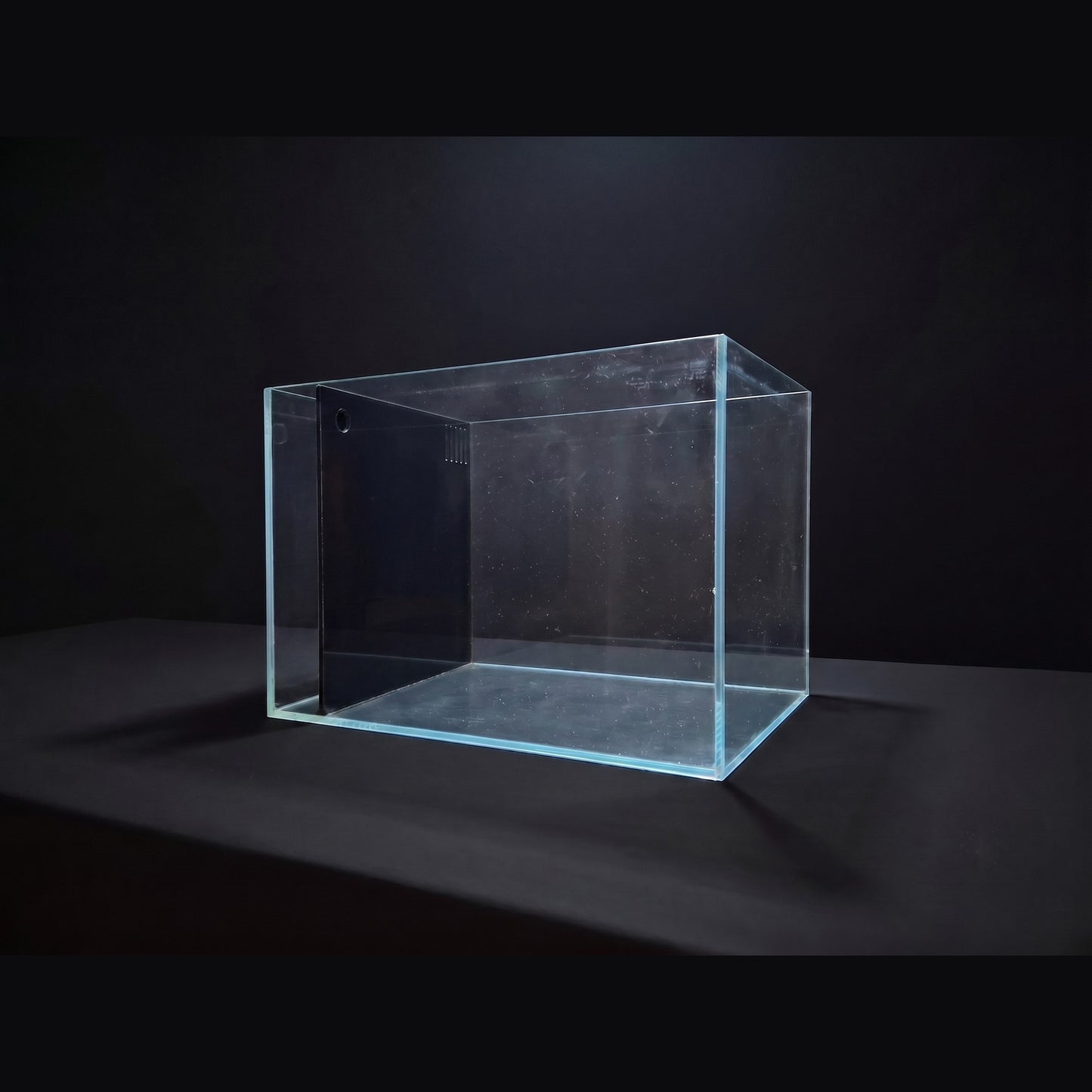 【特選中古】ガラス水槽 45×27×30cm（側面ろ過槽・ガラス蓋付き）
